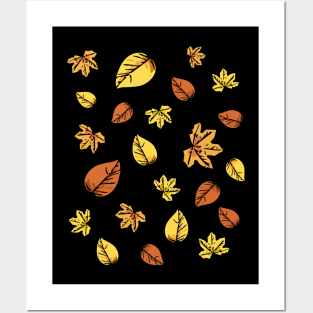 Autumn Leaf collage Posters and Art